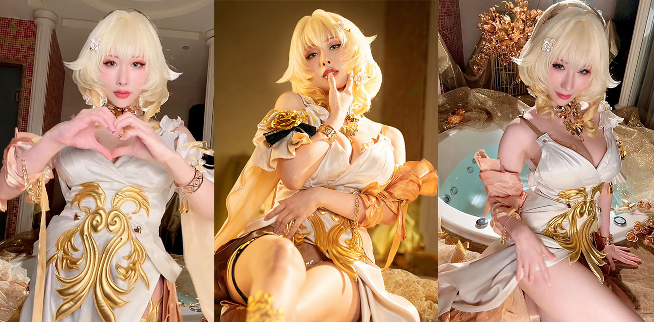 极品福利姬【雨波HaneAme】最新COS阿格莱雅写真流出，完美身材前凸后翘极致抖奶骚劲十足